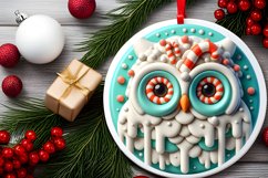 Round Christmas Ornament Sublimation|Clipart Product Image 2