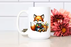 Colorful Baby Fox | Watercolor | Basket Product Image 2