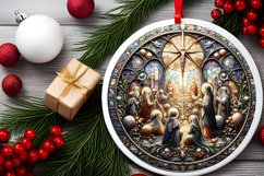 Round Christmas Ornament Sublimation|Clipart Product Image 2