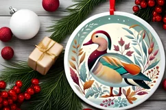 Round Christmas Ornament Sublimation|Clipart Product Image 1