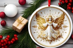 Round Christmas Ornament Sublimation|Clipart Product Image 2