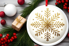 Round Christmass Ornament PNG Product Image 2