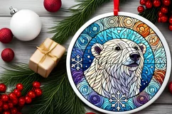Round Christmas Ornament Sublimation|Clipart Product Image 2