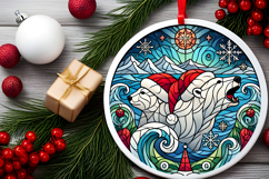 Round Christmass Ornament PNG Product Image 2