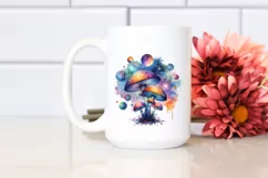 Magical Celestial Astral Mushroom Watercolor Splash Product Image 2