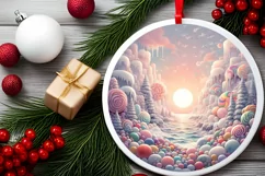 Pastell Molten Candy Winter Scene PNG Product Image 2