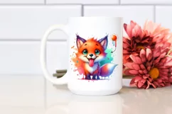 Whimsical Fox with Tongue Out | Sublimation | Clipart Product Image 2