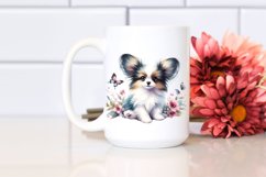 Sitting Papillon Watercolor PNG Product Image 2