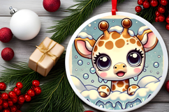 Round Christmass Ornament PNG Product Image 2