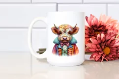 Colorful Baby Cow in Ringmaster Coat PNG Product Image 2