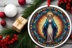Round Christmas Ornament Sublimation|Clipart Product Image 2