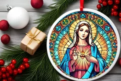 Round Christmas Ornament Sublimation|Clipart Product Image 2