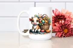 Colorful Baby Cow | Watercolor | Basket Product Image 2