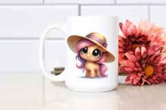 Funny Baby Poney Sun Hat Clipart Product Image 2