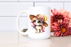 Funny Baby Poney Standing Sun Hat Clipart Product Image 2