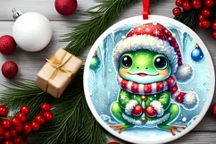 Round Christmas Ornament Sublimation|Clipart Product Image 1