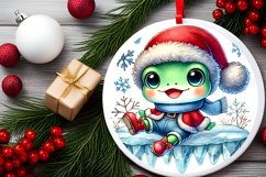 Round Christmas Ornament Sublimation|Clipart Product Image 1