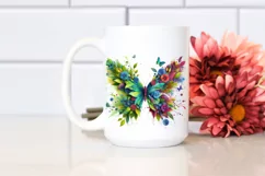 Abstract Watercolor Butterfly PNG Product Image 2
