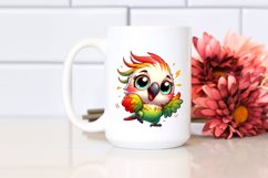 Colorful Small Baby Cockatoo Dancing | Sublimation | Clipart Product Image 2