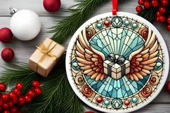 Round Christmas Ornament Sublimation|Clipart Product Image 1