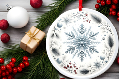 Round Christmass Ornament PNG Product Image 2