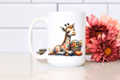 Baby Giraffe Autumn Vegetables | Sublimation | Clipart Product Image 2