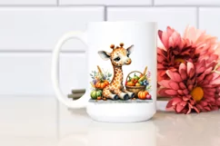 Baby Giraffe Autumn Vegetables | Sublimation | Clipart Product Image 2