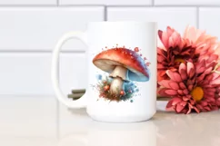 Detailed Glossy Mystical Mushroom Splashes PNG Product Image 2