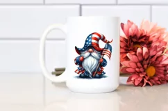 Detailed Patriotic Gnome USA Flag Clipart Product Image 2