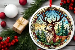 Round Christmas Ornament Sublimation|Clipart Product Image 1