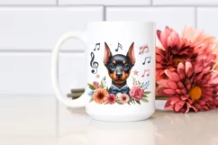 Baby Doberman Pinscher as Pop Singer | Sublimation | Clipart Product Image 2