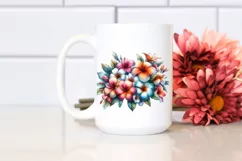 Washed Watercolor Hawayan Flowers Glossy Petals White Product Image 2