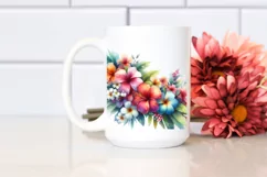 Washed Watercolor Hawayan Flowers Glossy Petals White Product Image 2