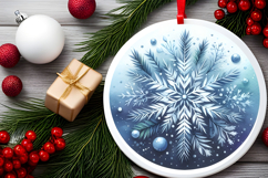 Round Christmass Ornament PNG Product Image 2