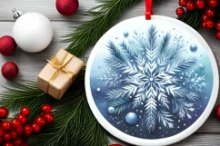 Round Christmas Ornament Sublimation|Clipart Product Image 2
