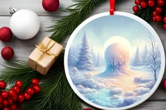 Pastell Molten Candy Winter Scene PNG Product Image 2