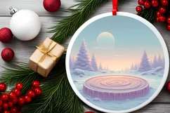 Pastell Molten Candy Winter Scene PNG Product Image 2