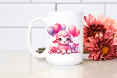 Colorful Smiling Cute Baby Lamb | Sublimation | Clipart Product Image 2