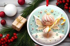 Round Christmas Ornament Sublimation|Clipart Product Image 2