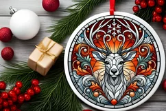 Round Christmas Ornament Sublimation|Clipart Product Image 1
