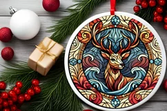 Round Christmas Ornament Sublimation|Clipart Product Image 1