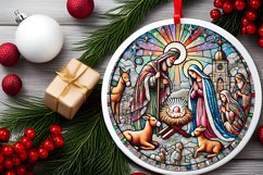 Round Christmas Ornament Sublimation|Clipart Product Image 2