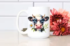 Cow with Goofy Smile and Daisy | Clipart Product Image 2