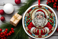 Round Christmass Ornament PNG Product Image 2