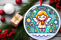 Round Christmas Ornament Sublimation|Clipart Product Image 2