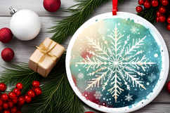 Round Christmass Ornament PNG Product Image 2