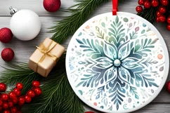 Round Christmas Ornament Sublimation|Clipart Product Image 2