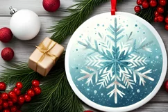 Round Christmas Ornament Sublimation|Clipart Product Image 2