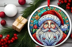 Round Christmas Ornament Sublimation|Clipart Product Image 1