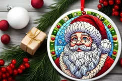 Round Christmas Ornament Sublimation|Clipart Product Image 1